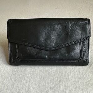 Fossil Black Leather Women's Wallet